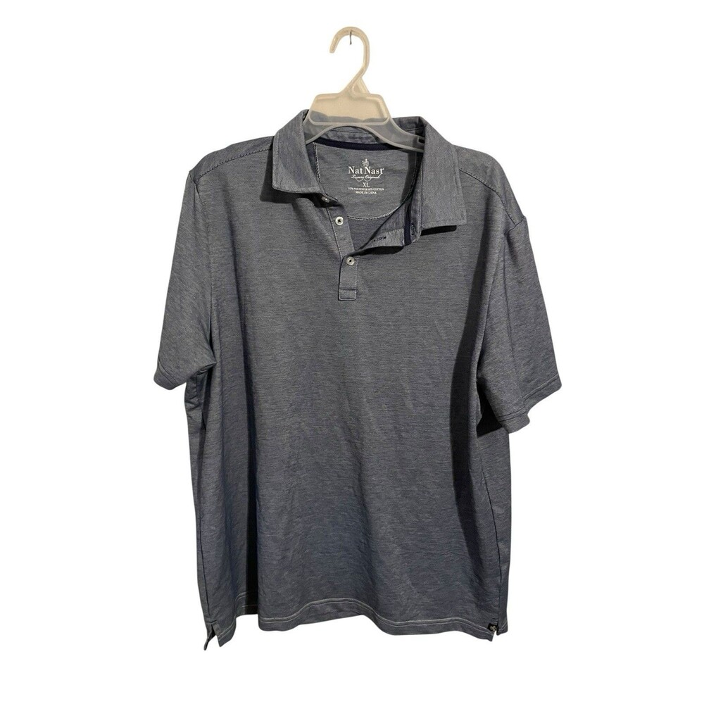 Nat Nast Men’s Button Down Shirt Blue Gray Size XL